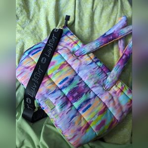 Betsey Johnson Luv Tie Die Nylon Large Bag